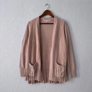 Seven7 Blush Soft Velvet Long Sleeve Cardigan Size Medium